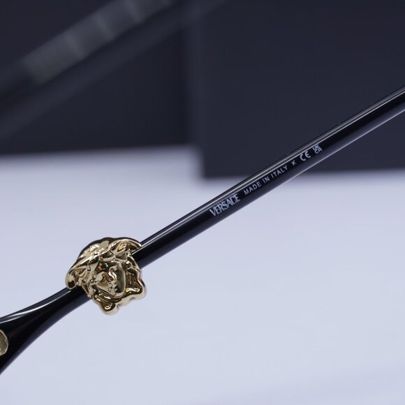 Versace VE3385U GB1 Square Eyeglasses – Shiny Black 53mm - Picture 8 of 9